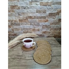 Hasır Jüt Bardak Altlığı 12 cm (6'lı) Kupa ve Fincan Seti