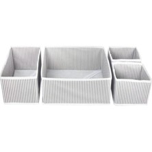 MarkEntegra 4'lü Çekmece Düzenleyici Organizer, Pamuk Malzeme ile Hafif ve Kullanışlı