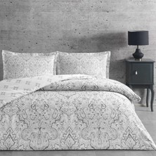 MarkEntegra Gri Çift Kişilik Saten Nevresim Takımı