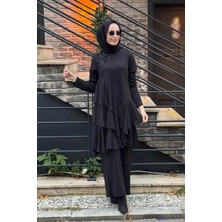 Heddy & Nurcan Çetin Nurcan Çetin Pantolonlu Takım 25541 Siyah