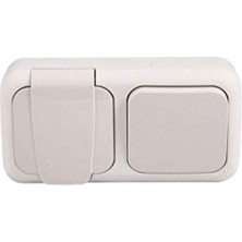 MarkEntegra Beyaz Anahtar ve Topraklı Priz Kombini