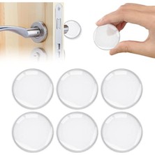 MarkEntegra 6 Adet Şeffaf Silikon Kapı Stoperi Seti, Kendinden Yapışkanlı ve Tekrar Kullanılabilir