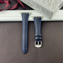 Kuzgun Deri Apple Watch Seri 10 11 42MM - 38 40 41MM - Se 1 2 3 40MM - Seri 1 2 3 4 5 6 7 8 9 Uyumlu Hakiki Deri El Yapımı Unisex Saat Kayışı, Deri Kordon