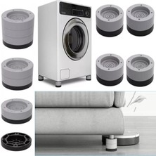 MarkEntegra Titreşim Önleyici Çamaşır Makinesi Ayağı, Kaydırmaz ve Yükseltici 4'lü Set