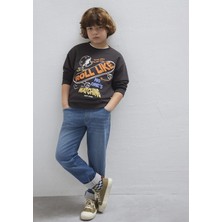 Mavi Roll Like Baskılı Antrasit Sweatshirt 6S10179-70087