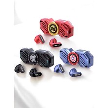 Kırmızı Kablosuz Bluetooth Kulaklık Stres Çarklı Oyuncu Kulaklığı - Lisinya