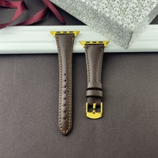 Kuzgun Deri Apple Watch 10 11 46MM - Ultra 1 2 3 49MM - Se 1 2 3 44MM - 42 44 45 46 49MM Seri 1 2 3 4 5 6 7 8 9 10 Ultra Uyumlu Hakiki Deri El Yapımı Kadın Saat Kayışı, Apple Deri Kordon