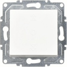 Günsan Elektrik Eqona  Radius  Neoline Jaluzi Kumanda Anahtarı (Tek Düğmeli), Beyaz (Mekanizma + Tuşkapak)