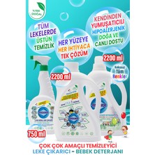 Rindamor Rındamor %100 Doğal Bitkisel Kokusuz Bebek Çamaşır Deterjanı-Leke Çıkarıcı-Çok Çok Amaçlı Konsantre Temizleyici