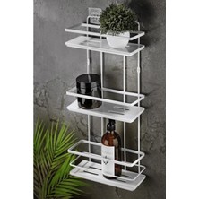 MarkEntegra Yapışkanlı Paslanmaz Banyo Düzenleyici - Ayarlanabilir Raf