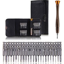 MarkEntegra 25 Parça Hassas Tornavida Seti - Krom-Vanadyum Çelik, Deri Çantada