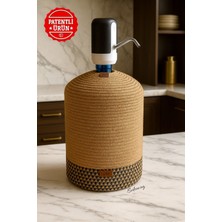 Jüt Halat Desenli Damacana Kılıfı, Dekoratif ve Doğal Görünüm