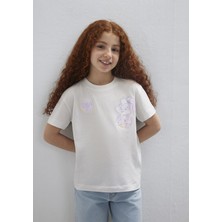 Mavi Lola Bunny Baskılı Ekru Tişört 7610417-70057