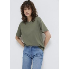 Mavi Bisiklet Yaka Yeşil Basic Tişört 1600955-86627