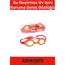 Armoris Yeni Nesil Ayarlanır Kayış Su Geçirmez Uv Işını Koruma Silikon Plastik Antifog Çocuk Deniz Gözlüğü