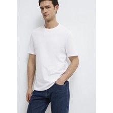 Mavi Beyaz Basic Tişört 0613477-620