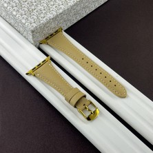 Kuzgun Deri Apple Watch 10 11 46MM - Ultra 1 2 3 49MM - Se 1 2 3 44MM - 42 44 45 46 49MM Seri 1 2 3 4 5 6 7 8 9 10 Ultra Uyumlu Hakiki Deri El Yapımı Kadın Saat Kayışı, Apple Deri Kordon