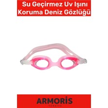 Armoris Yeni Nesil Ayarlı Kayış Su Geçirmez Uv Işını Koruma Silikon Plastik Antifog Kutulu Deniz Gözlüğü
