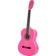 Barcelona LC 3600 PK Pembe 3/4 Junior Boy Klasik Gitar 11-13 Ya Premium Ses Kalitesi
