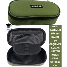 Belirtilmemiş Oval Kalemlik Üstten Açılır Kaliteli Su Geçirmez Kumaş 5X10X23 cm Kalem Çantası Kalem Kutusu