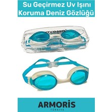 Armoris Yeni Nesil Ayarlanır Kayış Su Geçirmez Uv Işını Koruma Silikon Plastik Antifog Çocuk Deniz Gözlüğü