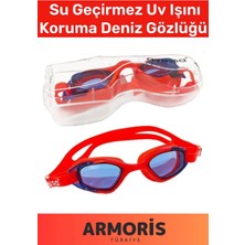 Armoris Yeni Seri Ayarlı Kayış Su Geçirmez Uv Işını Koruma Silikon Plastik Antifog Kutulu Deniz Gözlüğü
