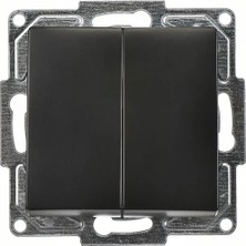 Günsan Elektrik Günsan Visage Komütatör, Metalik Siyah (Mekanizma + Tuşkapak)