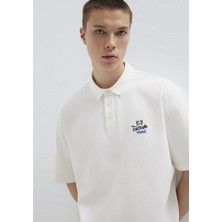 Mavi Mavi Logo Ekru Polo Tişört 0613180-70057