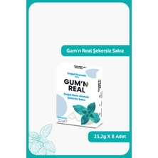Ülker Gum'n Real - Doğal Nane Aromalı Şekersiz Sakız - 23.2 Gram - 8  Adet