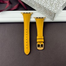 Kuzgun Deri Apple Watch Seri 10 11 42MM - 38 40 41MM - Se 1 2 3 40MM - Seri 1 2 3 4 5 6 7 8 9 Uyumlu Hakiki Deri El Yapımı Unisex Saat Kayışı, Deri Kordon