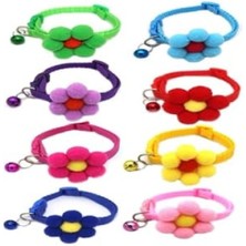 MarkEntegra Mavi Ponpon Çiçekli Kedi Boyun Tasması 19X1 cm