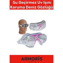 Armoris Yeni Nesil Ayarlanır Kayış Su Geçirmez Uv Işın Koruma Yetişkin Plastik Antifog Kutulu Deniz Gözlüğü