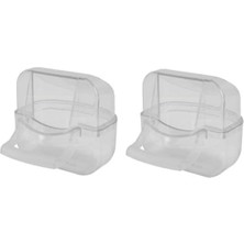 MarkEntegra Kapaklı Şeffaf Kuş Yemliği - 2 Adet