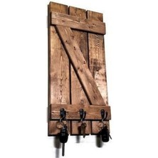 Şık Ahşap Duvar Anahtar Askısı, Doğal ve Estetik Ev Dekoru