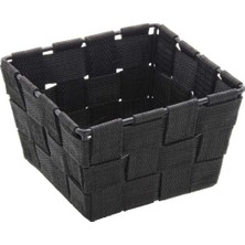 Çok Amaçlı Kare Sepet, Banyo ve Mutfak Organizer, Siyah, Adria Mini