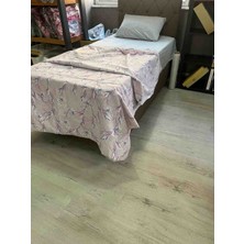 Çiçek Desenli Mavi ve Pembe Tek Kişilik Nevresim Takımı