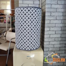 Gri Geometrik Desenli Damacana Kılıfı, Sebil Koruma ve Saklama Örtüsü