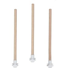 MarkEntegra 3'lü Pürüzsüz Ahşap Kuş Tüneği, 40 cm