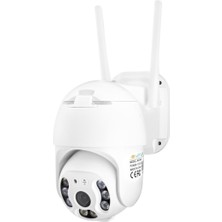 Evimdeyokyok Wi-Fi Speed Dome Ip Kamera 2 Mp Pan Tilt 8 LED Icsee Beyaz -88AI