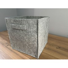 6'lı Çok Amaçlı Açık Gri Keçe Kutu Seti, Dolap Içi Düzenleyici