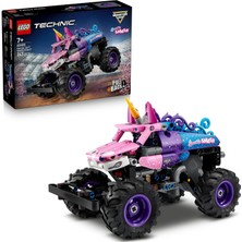 LEGO Technic Monster Jam Sparkle Smash Çek–bırak 42220 – 7 Yaş ve Üzeri Çocuklar Için Işıltılı Yıldızlar ve At Boynuzu Gibi Detaylar Içeren Canavar Kamyon Oyuncak Yapım Seti, Hediye