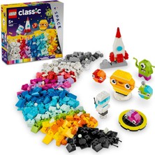 LEGO Classic Yaratıcı Uzay Gezegenleri 11037-4 Yaş ve Üzeri Çocuklar Için Inşa Edilebilen Güneş Sistemi Içeren Yaratıcı Oyuncak Yapım Seti, Doğum Günü Hediyesi Fikri (450 Parça)