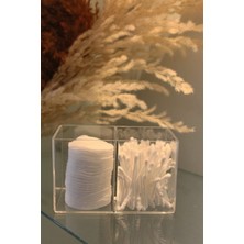 Iki Bölmeli Pleksi Makaj Organizer, Pamuk ve Kalemlik Seti