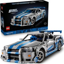 LEGO Technic Daha Hızlı Daha Öfkeli Nissan Skyline Gt-R (R34) Araba 42210 - Yetişkinler Için Dekoratif Araba Modeli Yapım Seti, Doğum Günü Hediyesi (1410 Parça)