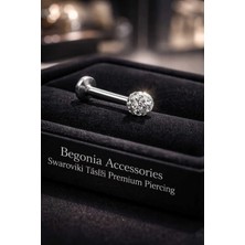 Begonia Accessories Antialerjik 316L Cerrahi Çelik Şambala Helix,septum,tragus,labret Piercing 1 Adet