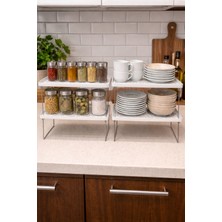 Pratik 4'lü Dolap Içi Raf Düzenleyici Seti, Temiz ve Düzenli Alan