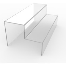 Şeffaf Pleksi Merdiven Sergileme Standı 25 Cm, Şık ve Dayanıklı Tasarım