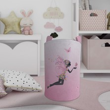 Pembe Prenses ve Perili Kız Desenli Oyuncak ve Çamaşır Sepeti