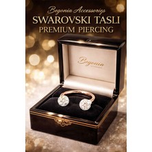 Begonia Accessories 316L Cerrahi Çelik Rose Gold Halka Şambala Helix, Septum, Tragus, Labret Rose Piercing