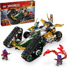 LEGO Nınjago Ninja Ekibi Kombo Araç 71820, 9 Yaş ve Üzeri Için Planör, Yarış Arabası ve 2 Motosiklet Içeren 4’ü 1 Arada Yaratıcı Oyuncak Yapım Seti (576 Parça)